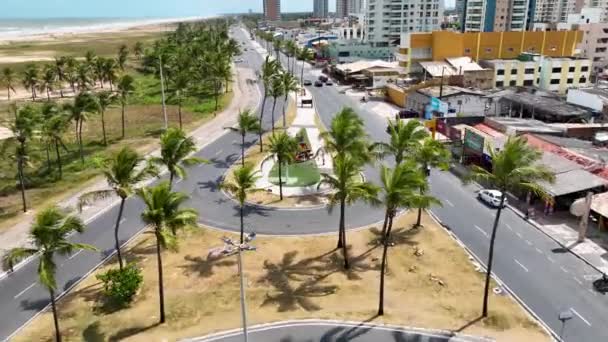 Aracaju Sergipe Aracaju Brasil Panning Wide Cityscape Crab Walkway Aracaju — Vídeo de Stock