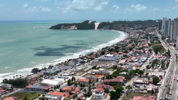 Ponta Negra Plaża Krajobraz Stolicy Natal Rio Grande Norte Brazylia — Wideo stockowe