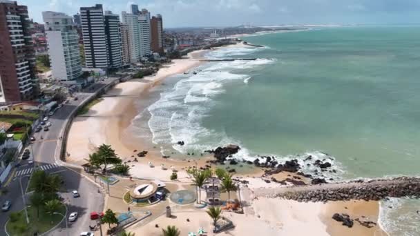 Scena Plaży Stolicy Natal Rio Grande Norte Brazylia Północno Wschodnia — Wideo stockowe