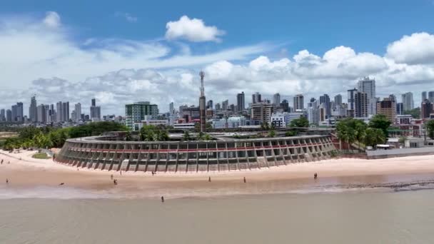 ブラジル北東部の都市ジョアオ ペソア パライバ ブラジルのジョアオ ペソア 都市の観光ランドマークの空中風景 楽園の風景 熱帯旅行 夏の風景 — ストック動画