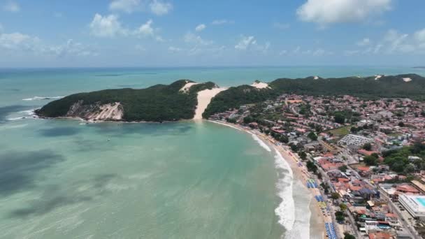 ポンタ ネグラリオ グランデ ノルテの首都でビーチの風景 ブラジル北東部 ナタール グランデ ノルテ ブラジルのポンタ ネグラ — ストック動画