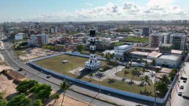 Aracaju Sergipe. Aracaju Brezilya. Brezilya 'nın Aracaju başkenti Sergipe' deki Atalaia Edge 'in geniş şehir manzarası. Seyahat güzergahı. Tropik bir manzara. Brezilya Kuzeydoğu. Şehir merkezindeki şehir manzarası