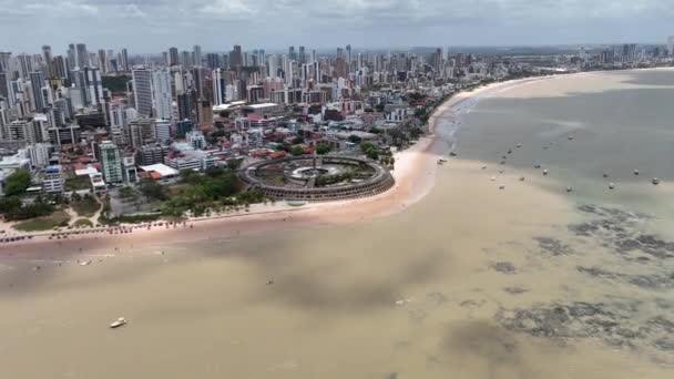 Paisagem Panorâmica Famoso Local Cidade João Pessoa Estado Paraíba Brasileira — Vídeo de Stock