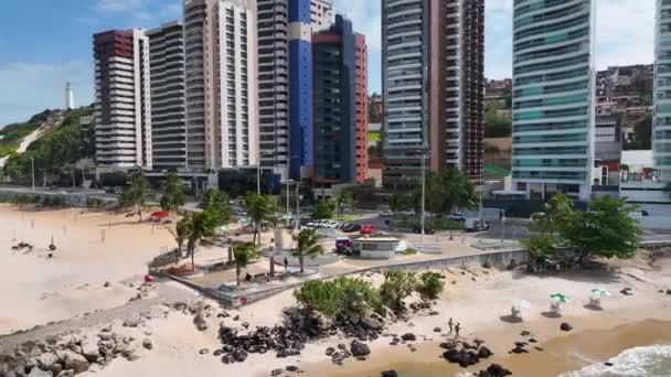 Escena Playa Capital Natal Rio Grande Norte Brasil Noreste Paisaje — Vídeos de Stock