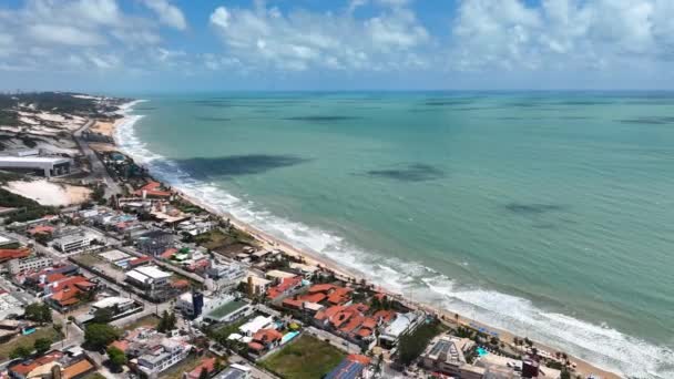 バルドヒル ポンタネグラビーチ ナタール グランデ ノルテ ブラジル 熱帯の風景 グランデ ノルテの首都ビーチの風景 ブラジル北東部 — ストック動画