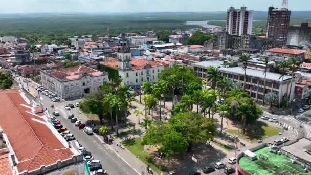 Исторический Центр Города Жоао Пессоа Бразильском Штате Парайба Средневековые Здания — стоковое видео