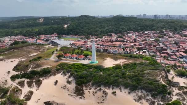 Natal Rio Grande Norte Natal Brezilya Luiza Ana Deniz Feneri — Stok video