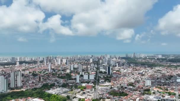 Weite Landschaft Des Berühmten Ortes Joao Pessoa Brasilianischen Bundesstaat Paraiba — Stockvideo