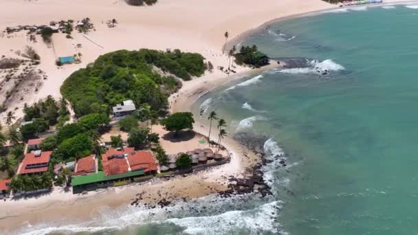 Pantai Genipabu Yang Terkenal Rio Grande Norte Brazil Timur Laut — Stok Video