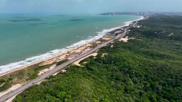 位于巴西北里约格朗德州纳塔尔市市中心的全景空中景观 纳塔尔市中心巴西 北里约格朗德市 — 图库视频影像