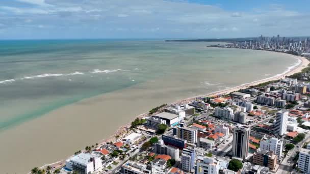 Panning Ampla Paisagem Famoso Lugar Cidade João Pessoa Estado Paraíba — Vídeo de Stock