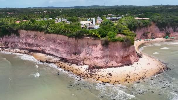 Agua Bahía Caribeña Pipa Beach Rio Grande Norte Brasil Noreste — Vídeos de Stock