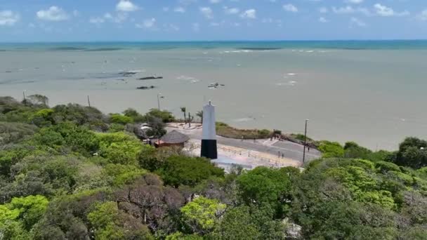 Farol Turístico Cabo Branco Paraíba João Pessoa Brasil Nordeste João — Vídeo de Stock