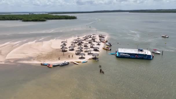 Відомий Острів Кроа Гор Аракаджу Бразилія Штат Сержип Північному Сході — стокове відео