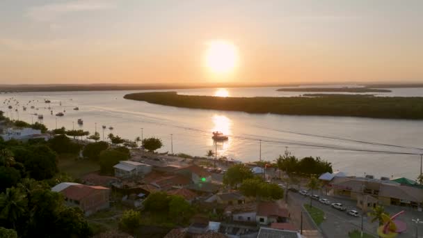Aracaju Brezilya Günbatımı Gökyüzü Aracaju Brezilya Daki Ünlü Sunset Edge — Stok video