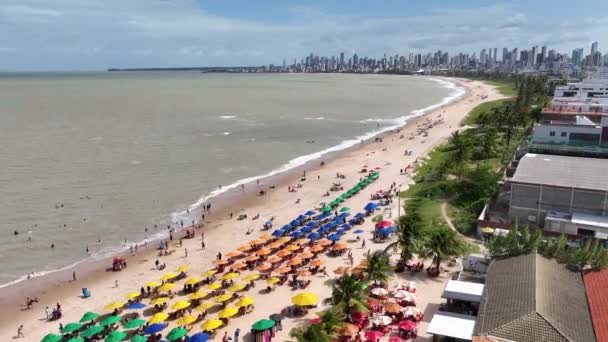 Cityscape Joao Pessoa Paraiba Brazil Northeast Joao Pessoa Brazil Aerial — Stock Video