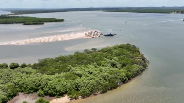 Διάσημο Νησί Κροα Ντε Γκορ Στο Αρακατζού Της Βραζιλίας Πολιτεία — Αρχείο Βίντεο
