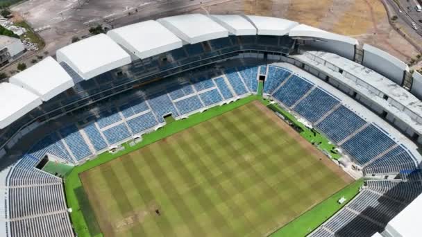 Panorama Aerial View Dunes Arena Soccer Stadium Downtown City Natal — Stock Video