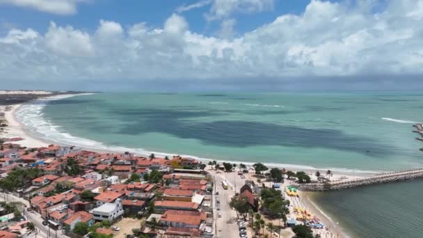 Strandszene Natals Hauptstadt Rio Grande Norte Brasilien Nordosten Strandlandschaft Natal — Stockvideo