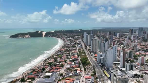 Bald Hill Praia Ponta Negra Natal Rio Grande Norte Brasil — Vídeo de Stock