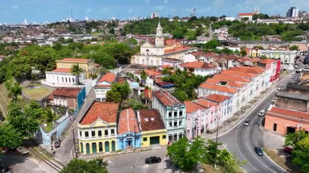 Centro Histórico Cidade João Pessoa Estado Paraíba Edifícios Medievais Centro — Vídeo de Stock