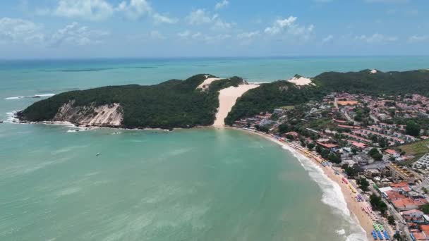 Ponta Negra Beach Landskap Natal Huvudstad Rio Grande Norte Brasilien — Stockvideo