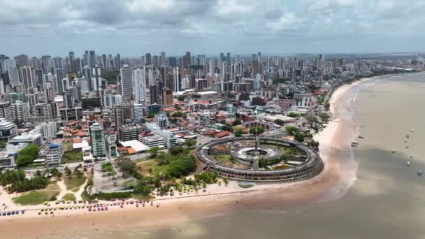Paisagem Panorâmica Famoso Local Cidade João Pessoa Estado Paraíba Brasileira — Vídeo de Stock