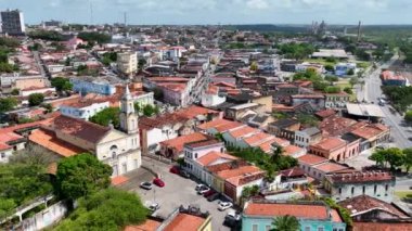 Paraiba Eyaleti 'ndeki Joao Pessoa şehrindeki tarihi binalar. Tarih Merkezi 'ndeki ortaçağ binaları. Şehir manzarası Joao Pessoa Paraiba. Joao Pessoa Brezilya şehir merkezi.