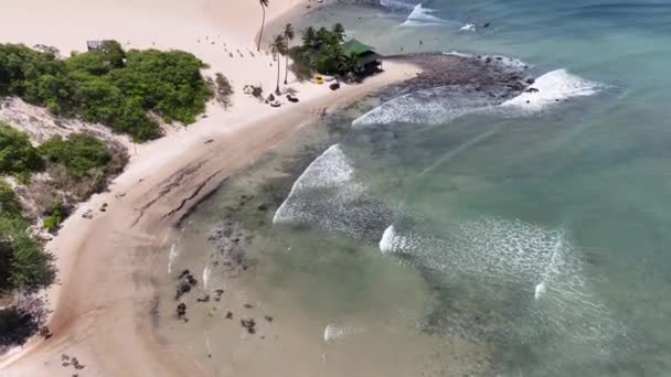 Karibische Landschaft Genipabu Strand Rio Grande Norte Brasilien Nordosten Ferienlandschaft — Stockvideo