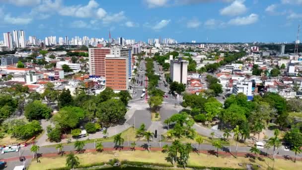 Luftbild Des Lagunentourismus Wahrzeichen Der Stadt Joao Pessoa Brasilianischen Bundesstaat — Stockvideo
