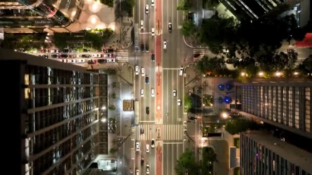 圣保罗巴西 圣保罗巴西市中心的保利斯塔大道 交通风景 商业办公楼 大街上的车辆 圣保罗圣保罗市Paulista大道 — 图库视频影像