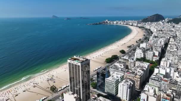 Copacabana Beach Downtown Rio Janeiro Rio Janeiro Brazil Travel Destinations — 비디오