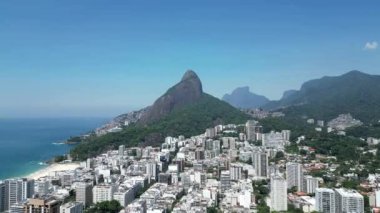 Beach Buildings At Leblon In Rio De Janeiro Brazil. Travel Destinations. Tourism Scene. Beach Buildings Architecture At Leblon In Rio De Janeiro Brazil.