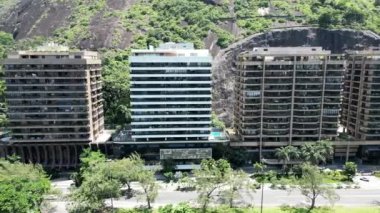 Residential Houses At Rodrigo De Freitas Lake In Rio De Janeiro Brazil. Travel Destination. Tourism Scenery. Residential Houses Architecture At Rodrigo De Freitas Lake In Rio De Janeiro Brazil.