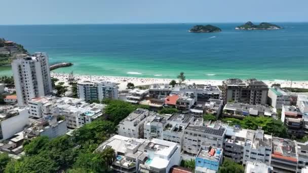 Pepe Beach Barra Tijuca Rio Janeiro Brazil Travel Destination Tourism — Vídeo de Stock