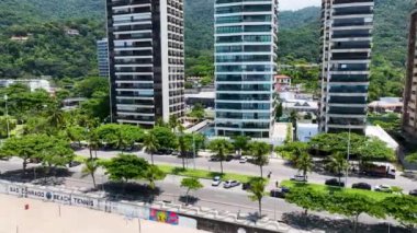 Beach Buildings At Sao Conrado Beach In Rio De Janeiro Brazil. Travel Destinations. Tourism Scene. Beach Buildings Architecture At Sao Conrado Beach In Rio De Janeiro Brazil.