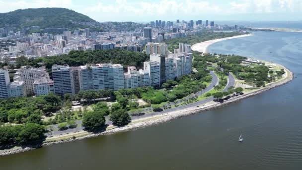 Flamengo Park Downtown Rio Janeiro Rio Janeiro Brazil Travel Destinations — Stock Video