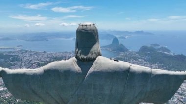 Christ The Redeemer At Tijuca National Park In Rio De Janeiro Brazil. Mountains Corcovado Skyline. Tourism Scenery. Christ The Redeemer At Rio De Janeiro Brazil. Christ Redeemer Mountains Skyline.