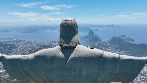 Christ Redeemer Tijuca National Park Rio Janeiro Brazil Mountains Corcovado — Video Stock