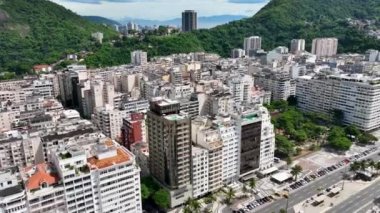 Coast Buildings At Copacabana Beach In Rio De Janeiro Brazil. Travel Destinations. Tourism Scene. Coast Buildings Architecture At Copacabana Beach In Rio De Janeiro Brazil.