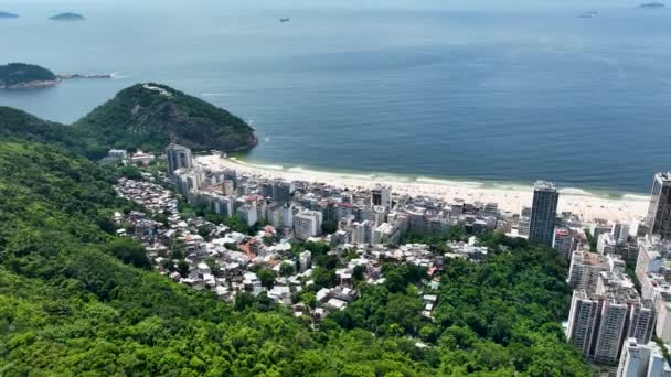 Leme Beach Downtown Rio Janeiro Rio Janeiro Brazil Travel Destinations — Vídeo de Stock