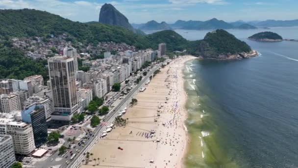 Пляж Леме Центре Рио Жанейро Рио Жанейро Бразилия Пункт Назначения — стоковое видео