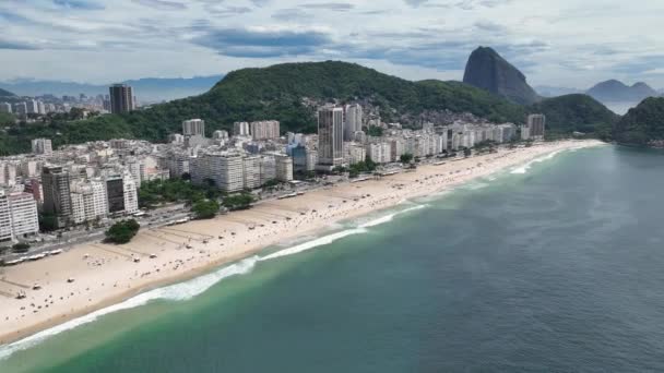 Copacabana Beach Downtown Rio Janeiro Rio Janeiro Brazil Travel Destinations — 비디오