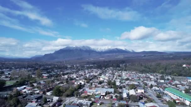 Vila Rica Volcano Pucon Chilean Patagonia Chile Cloudscape Vulcan Район — стокове відео