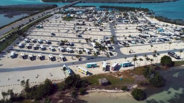 Trailer Park Key West Florida United States Trailer Landscape Transportation — Vídeo de stock