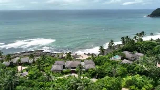 Ακτή Παραλία Στο Itacare Στη Bahia Βραζιλία Τουριστικό Τοπίο Φόντο — Αρχείο Βίντεο