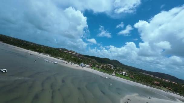 Pernambuco Brezilya Daki Carneiros Plajı Ndaki Ünlü Kilise Ünlü Kilise — Stok video