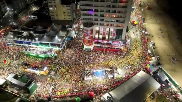 Αποκριάτικο Πάρτι Στο Σαλβαδόρ Στην Μπαΐα Της Βραζιλίας Καρναβάλι Τοπίο — Αρχείο Βίντεο