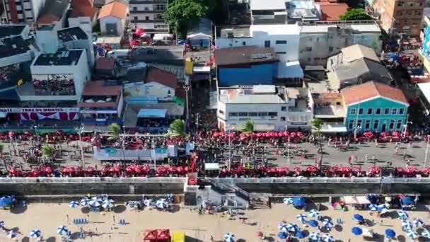 Αποκριάτικο Πάρτι Στο Σαλβαδόρ Στην Μπαΐα Της Βραζιλίας Ταξιδιωτικό Τοπίο — Αρχείο Βίντεο