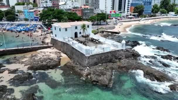 Saint Maria Fort Salvador Bahia Brazil Cestovní Krajina Pozadí Centra — Stock video